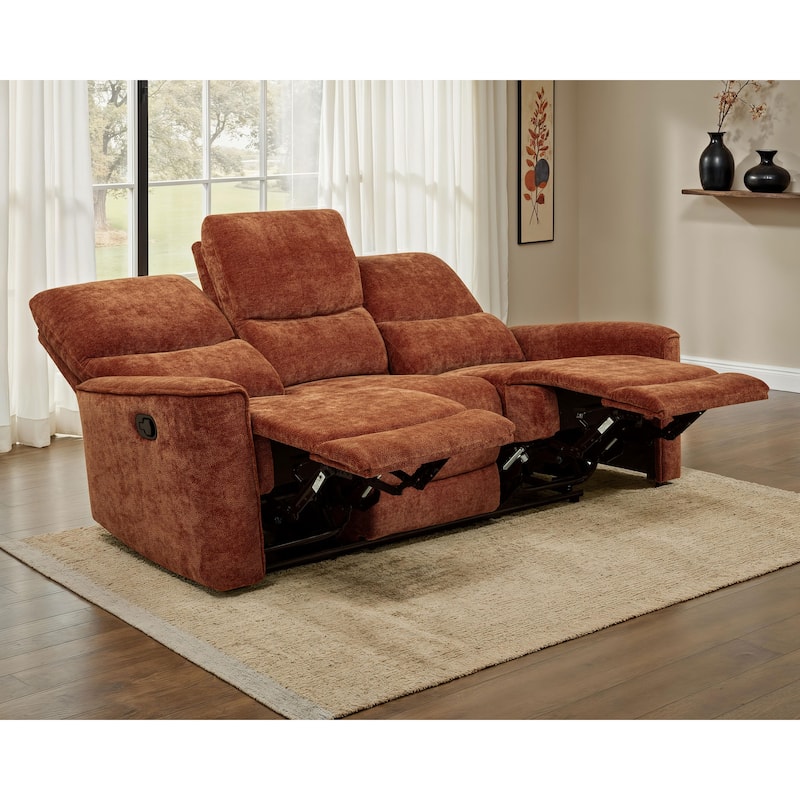 Navarro Chenille Upholstered Reclining Sofa - 79.25" x 37.75" x 40.25"