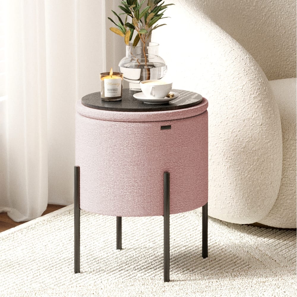 Empyrean Round Ottoman with Storage