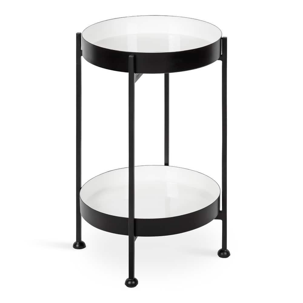 Kate and Laurel Nira Two-Tiered Metal Side Table - 15x15x24