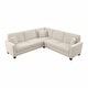 preview thumbnail 31 of 35, Stockton 98W L Shaped Sectional Couch by Bush Furniture Cream Herringbone