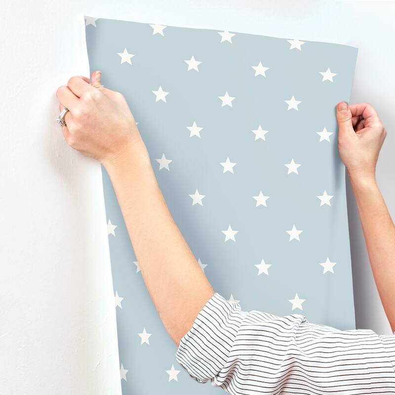 Advantage Starry Motif Light Blue Geometric Wallpaper
