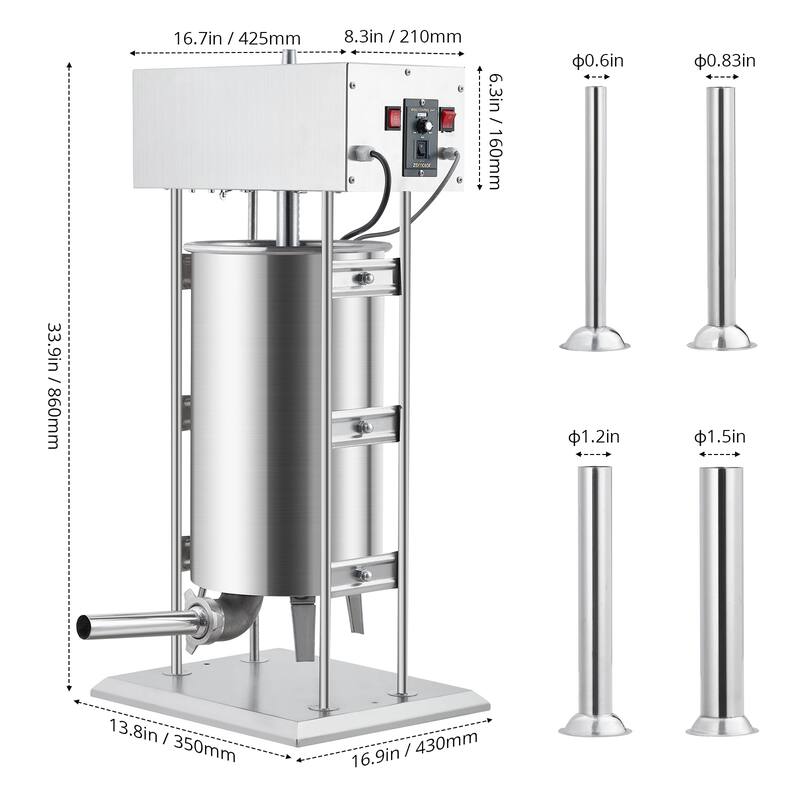 Electric Sausage Filling Machine with 5 Stuffing Tubes