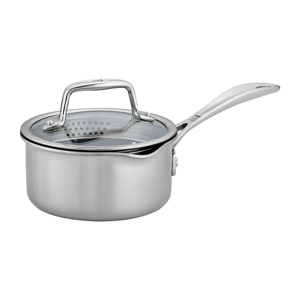 ZWILLING Clad CFX Stainless Steel Ceramic Nonstick Saucepan - Stainless Steel. Opens flyout.