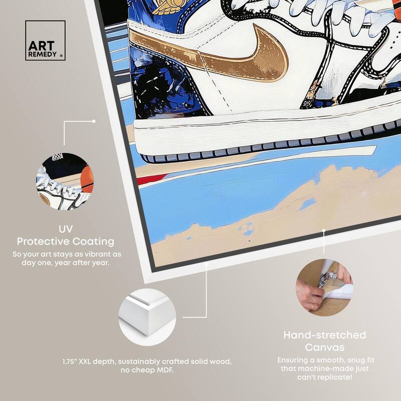 Basketball Court Blues Canvas by Art Remedy