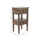 preview thumbnail 57 of 56, Brown Wood Storage Bench with Upholstered Seat - 42 x 15 x 20