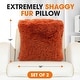 preview thumbnail 74 of 136, Cheer Collection Super Soft Shaggy Long Hair Throw Pillows Set of 2 Plush Accent Cushions