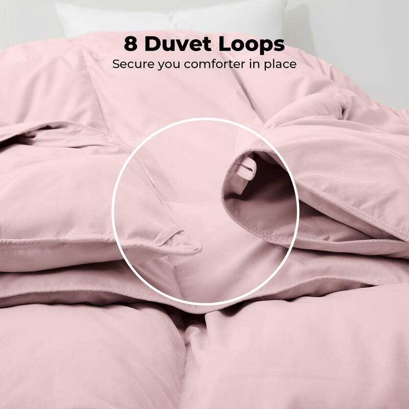 All Season Lightweight & Medium Weight White Goose Feather Down Comforter Duvet Insert
