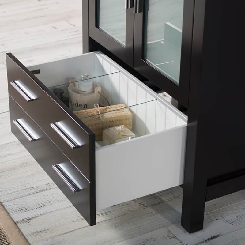 Blossom Solid Wood Double Bathroom Vanity w/ Ceramic Sink & Base