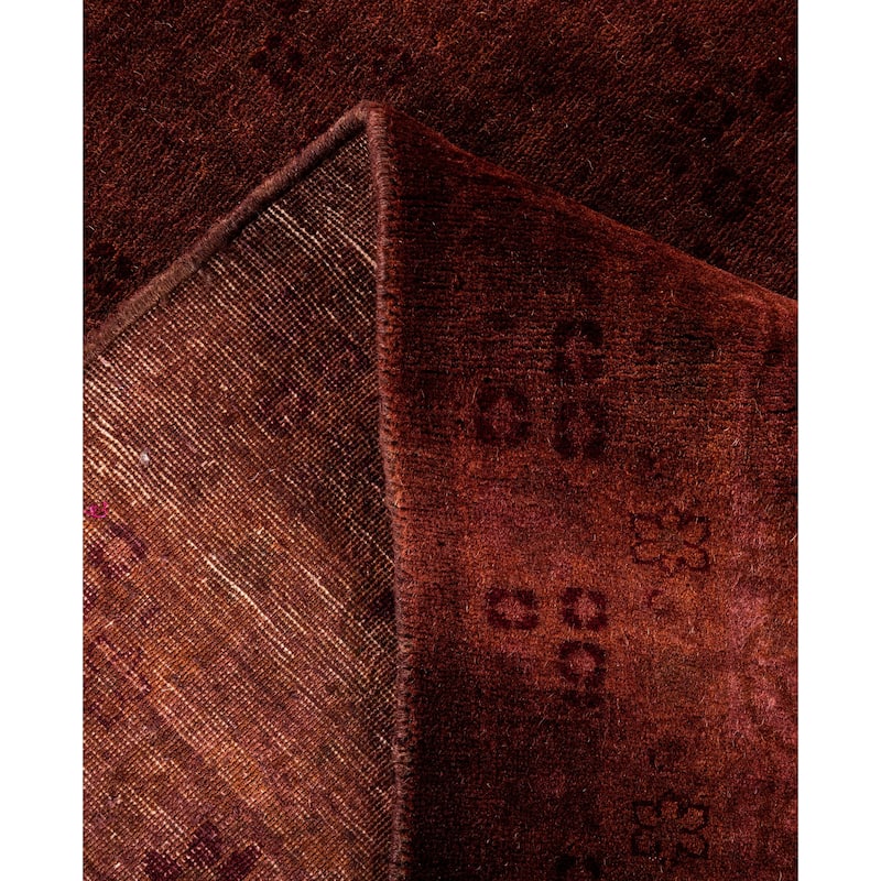Overdyed One-of-a-Kind Hand-Knotted Area Rug - Brown - 6' 3" x 9' 6"