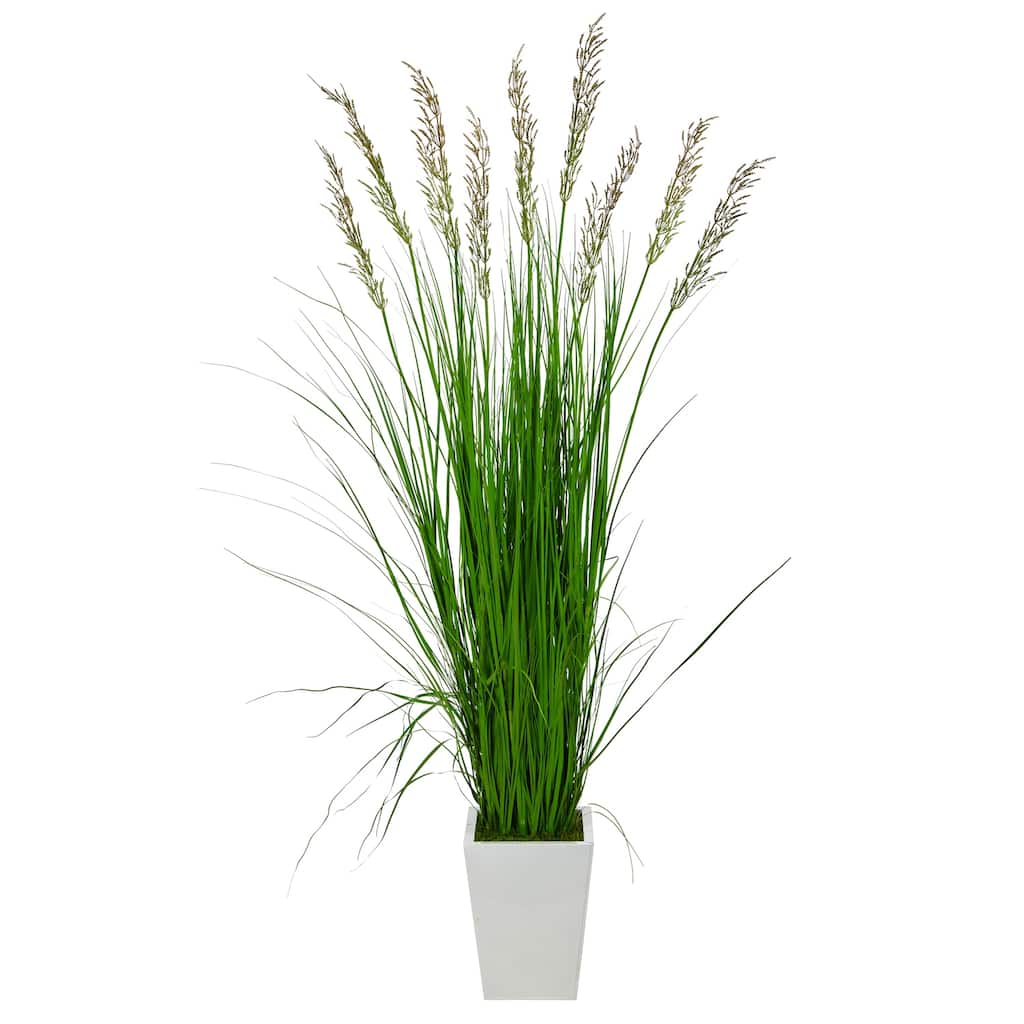 Artificial Grass Plant 75In with Planter Home Decor Indoor Outdoor Greenery - Green