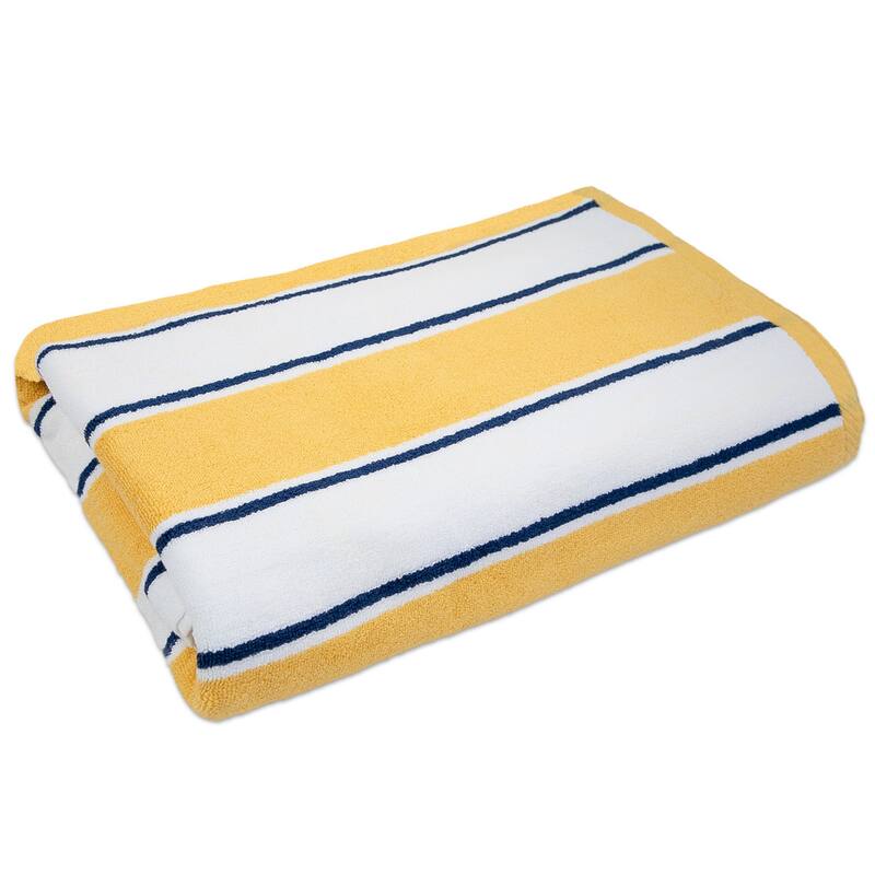Aston & Arden Oversized Pinstriped Resort Beach Towel - 35x70
