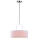 preview thumbnail 3 of 3, SAFAVIEH Lighting Debonair Adjustable 3-Light Chrome Drum Pendant Lamp - 18"x18"x16.75 - 52.75" - 18"x18"x16.75 - 52.75"