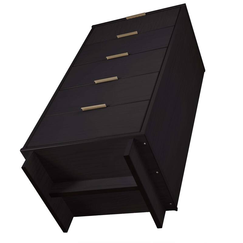 Manhattan Comfort 3-Piece Granville Modern Solid Wood Tall Chest Double Dresser Set
