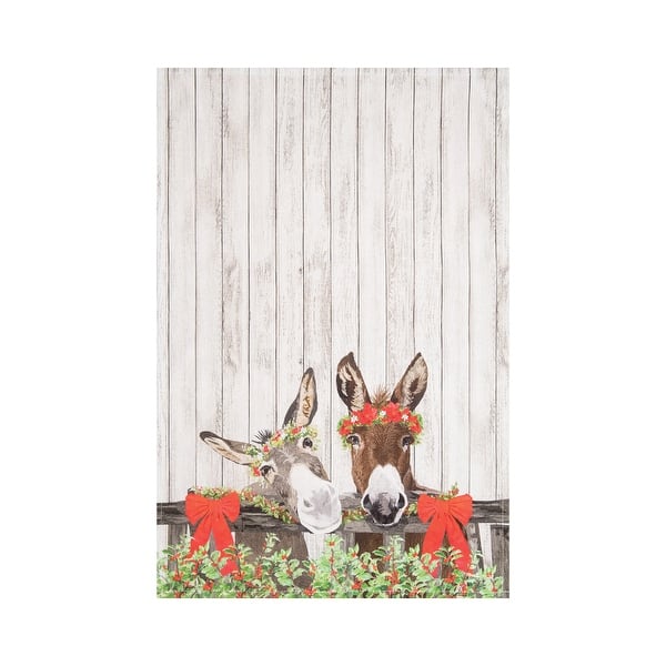 Christmas Reindeer Holiday Cotton Tea Towels Kitchen