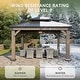 preview thumbnail 49 of 62, Aoxun Outdoor Cedar Wood Gazebo with Double Hardtop Roof
