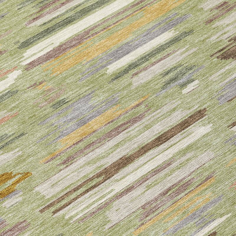 Machine Washable Indoor/ Outdoor Modern Trellis Chantille Rug