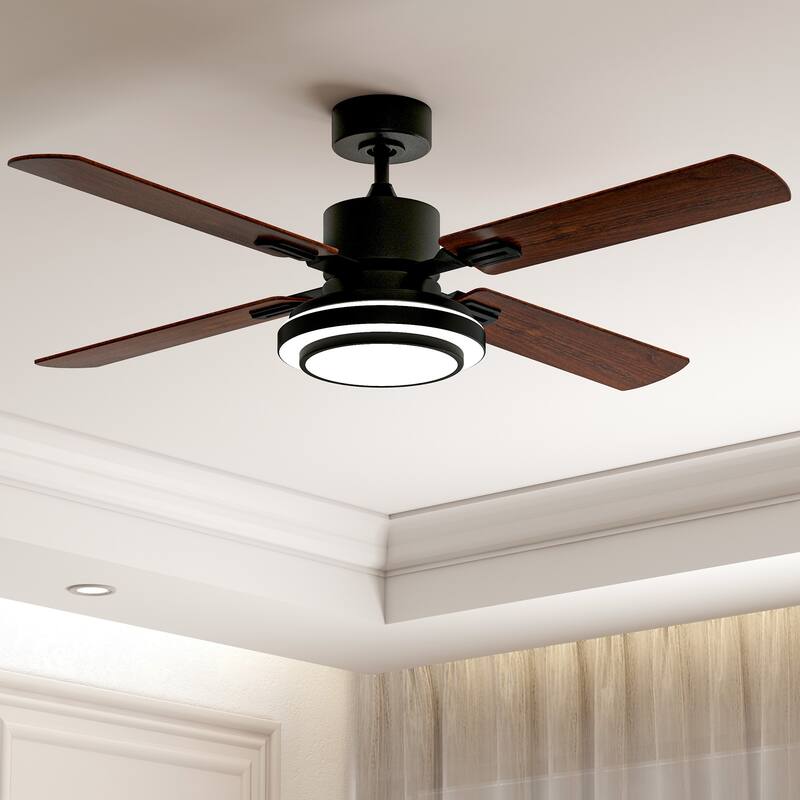 52'' Modern Ceiling Fans with Light, Ceiling Fan with Lights Remote Control - 52"