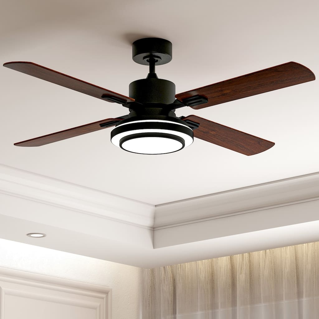 52'' Modern Ceiling Fans with Light, Ceiling Fan with Lights Remote Control - 52"