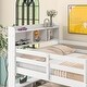 preview thumbnail 13 of 16, Grey Full Over Full Bunk Bed with Bookcase Headboard, Converts to Two Beds