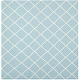 preview thumbnail 16 of 49, SAFAVIEH Handmade Flatweave Dhurries Regenia Modern Moroccan Wool Rug 6' Square - Light Blue/Ivory - Square
