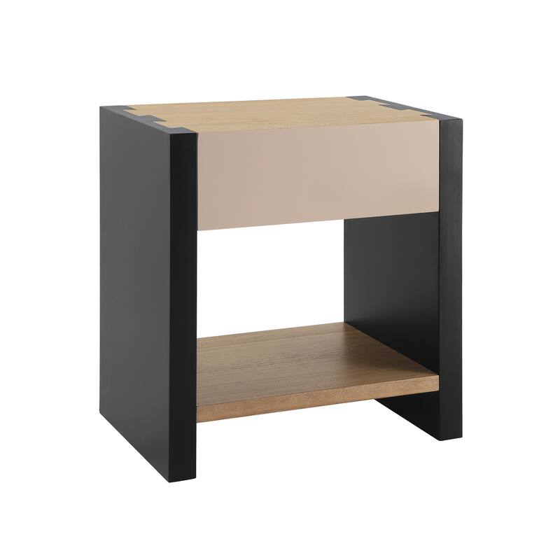 Christopher Knight Home - Quillson MDF 1-Drawer Nightstand with Smooth Glide Drawer