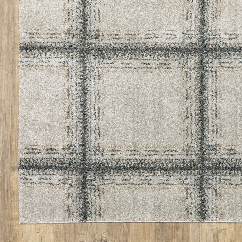Style Haven Archer Casual Geometric Grey/ Teal Indoor Area Rug