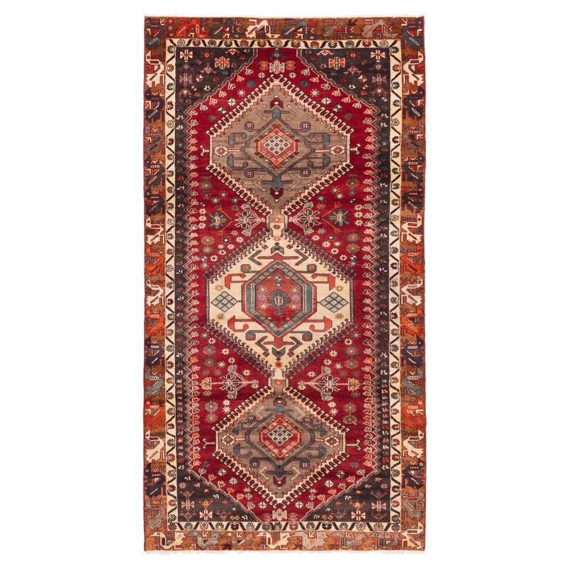 ECARPETGALLERY Hand-knotted Konya Anatolian Red Wool Rug - 4'9 x 9'4