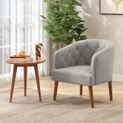Comfy Club Armchair Single Sofa Upholstered Accent Chair Grey - 26" x 32"