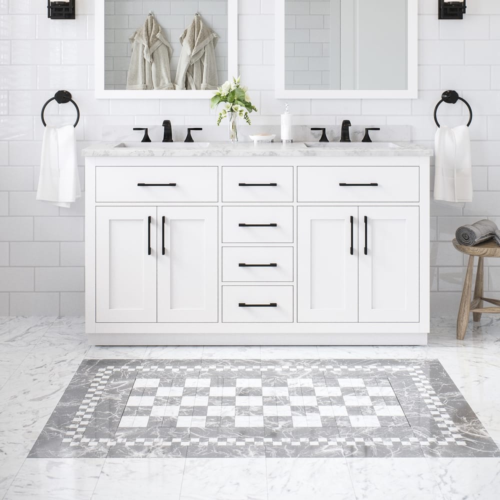 Athea Bathroom Vanity with White Engineered Marble Top