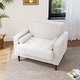 preview thumbnail 25 of 51, Modern Upholstered Corduroy Accent Chair With Arms Pillows