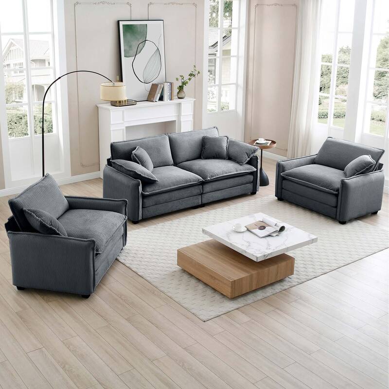 2+1+1 Seat Flexible Combinations Sofa with Cushions and Pillows