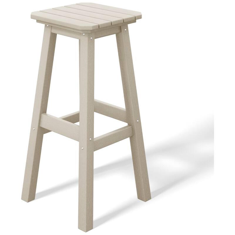 Laguna Hdpe All Weather Outdoor Patio 29" Square Bar Stool (Set Of 3)