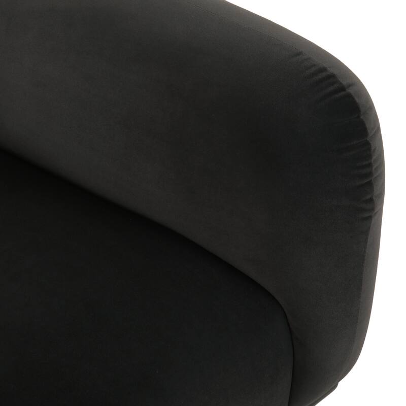 Contemporary Loveseat Sofa, Velvet Upholstered, Birch Wood Legs, Elegant Design for Living Room and Bedroom