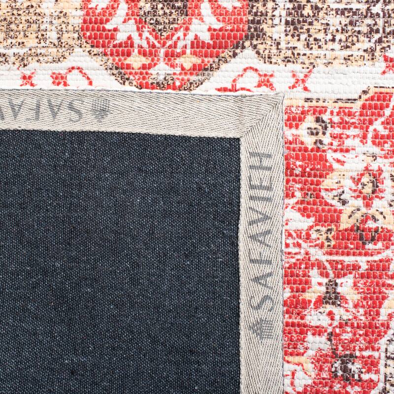 SAFAVIEH Handmade Saffron Karley Traditional Tribal Ivory/Rust Cotton Rug