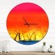 preview thumbnail 8 of 8, Designart 'Tree and Red Sky Spring Season' Oversized Landscapes Wall CLock 29 in. wide x 29 in. high