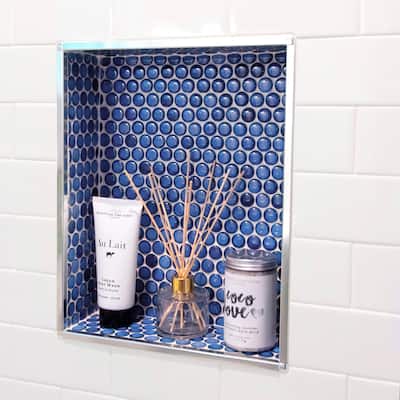 Merola Tile Hudson Penny Round Sapphire 11-7/8" x 12-5/8" Porcelain Floor and Wall Tile