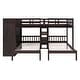 preview thumbnail 16 of 28, Full-over-Twin-Twin Bunk Bed with Wardrobe, Shelves and Mirror