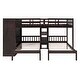 preview thumbnail 16 of 28, Minimalist Design Full-Over-Twin-Twin Bunk Bed with 3 drawers,Shelves, Wardrobe and Mirror,Store Books,Display Decorations