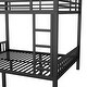 preview thumbnail 19 of 30, Metal Bunk Bed with Ladder and Metal Slats Support, Storage Underneath, Heavy Bunk Beds, Black Bed Frame, No Box Spring Needed