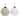 4" Glass Deco White Painted Ornament (Gold + Silver) - Set of 4