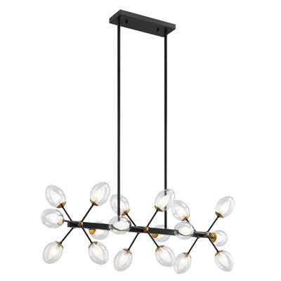 Nodus Crystal Rectangular Chandelier / 18 Lights - N/A