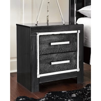 Kaydell Black Two Drawer Nightstand