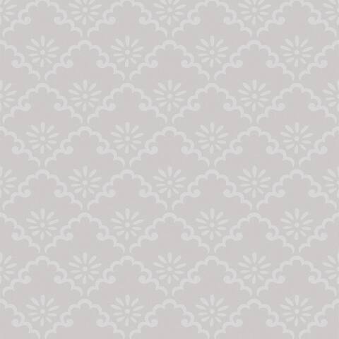 Laura Ashley Coralie Sugared Grey Wallpaper