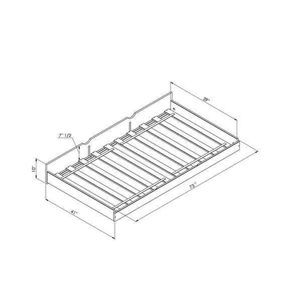 Walker Edison Solid Wood Roll-out Twin Size (Trundle Unit Only)
