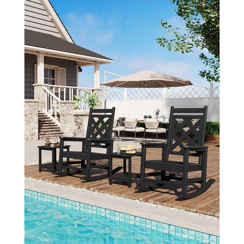 Folding Adirondack Chairs Set Of 1 HDPE Plastic Outdoor Chairs