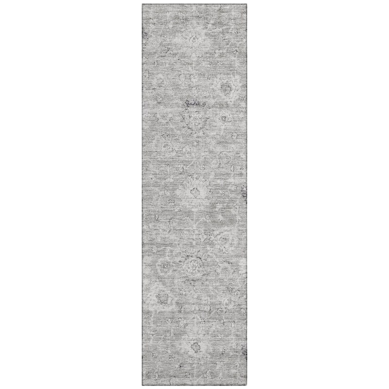 Machine Washable Indoor/ Outdoor Vintage Traditional Chantille Rug
