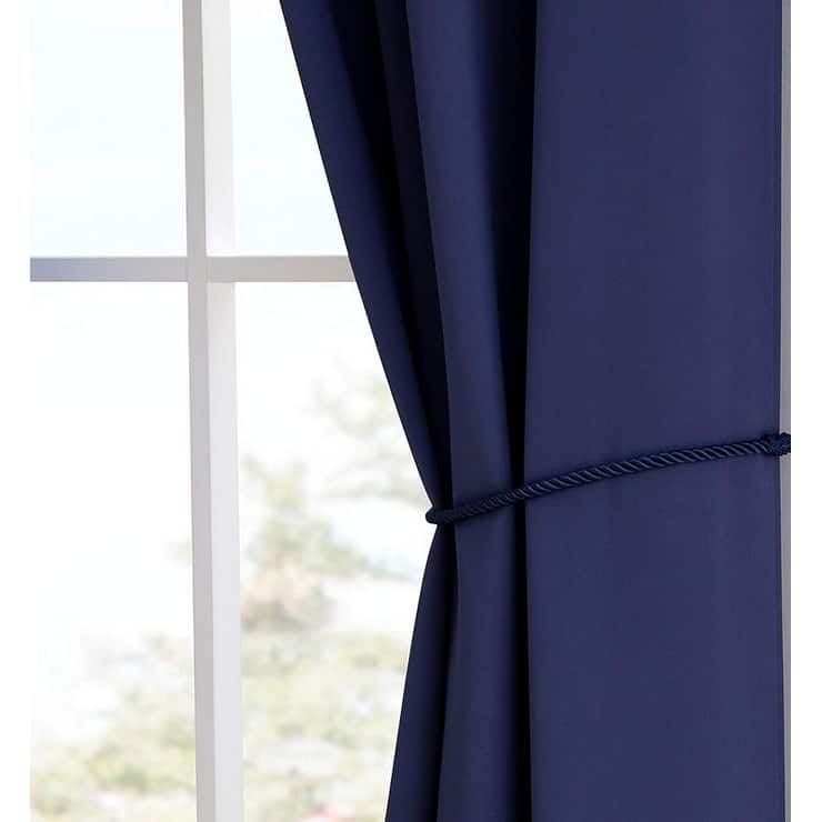 Home Sweet Home Dream Thermal Insulated Blackout Curtain Panels with Tie-Backs