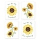 preview thumbnail 1 of 4, Sweet Jojo Designs Yellow Green Boho Floral Sunflower Collection Wall Decor Art Prints (Set of 4) - Farmhouse Watercolor Flower