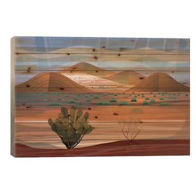 Copper Town Print On Wood by Charles Harker - Multi-Color