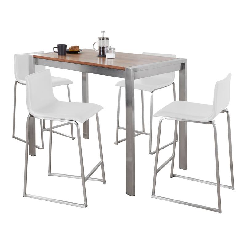 Strick & Bolton Forrest Mara Upholstered 5-Piece Counter Height Dining Set